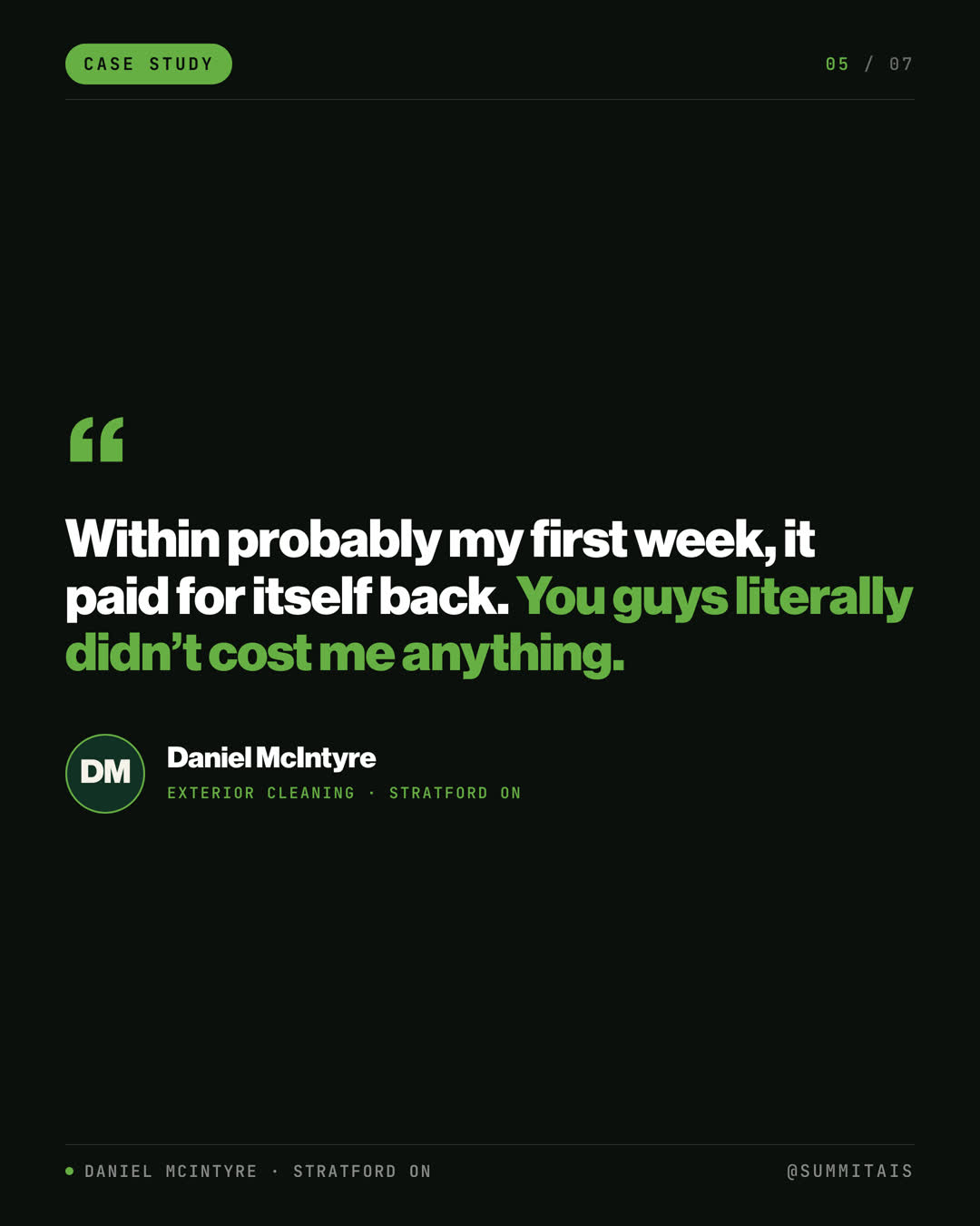 Daniel case study slide 5 of 7