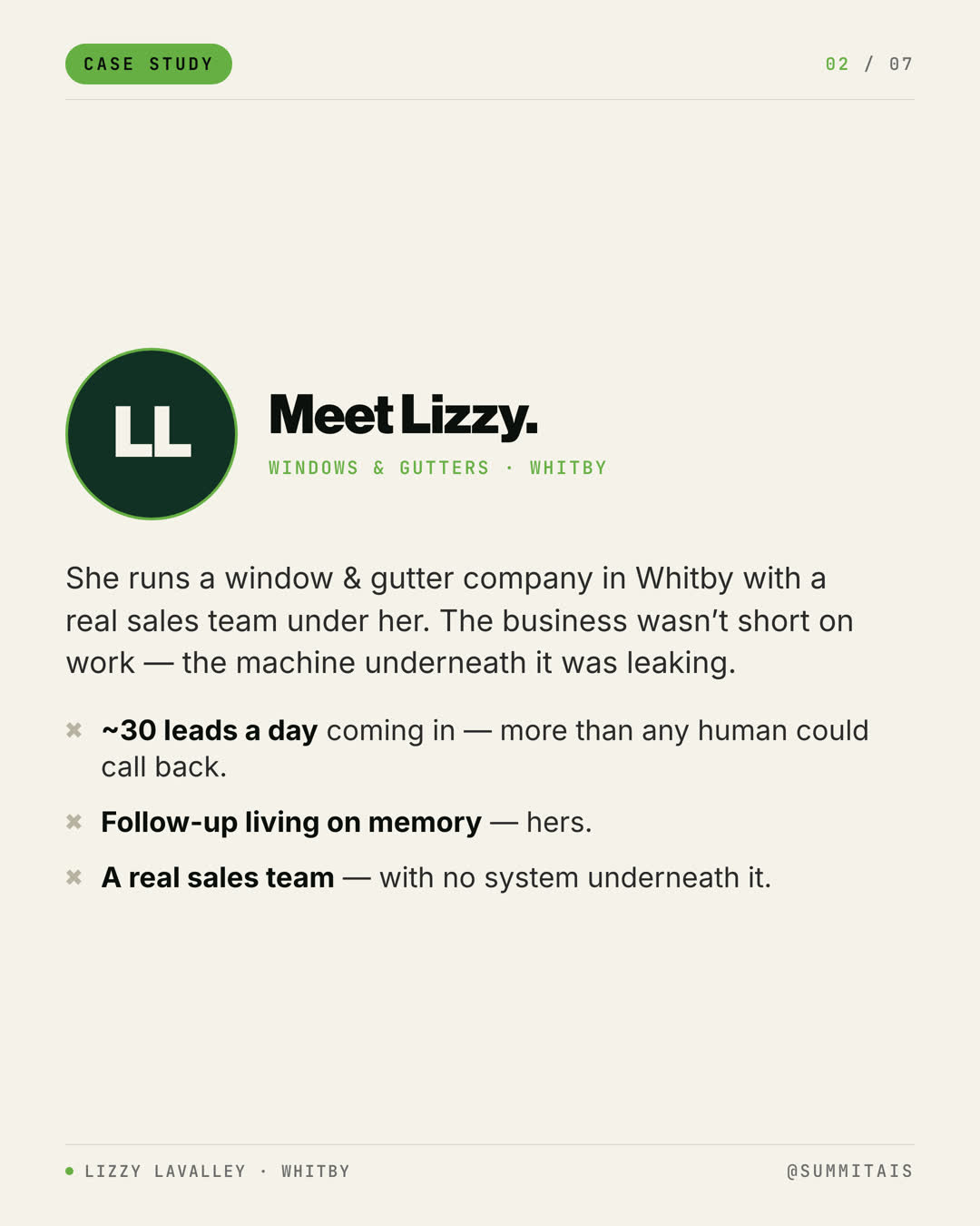 Lizzy case study slide 2 of 7