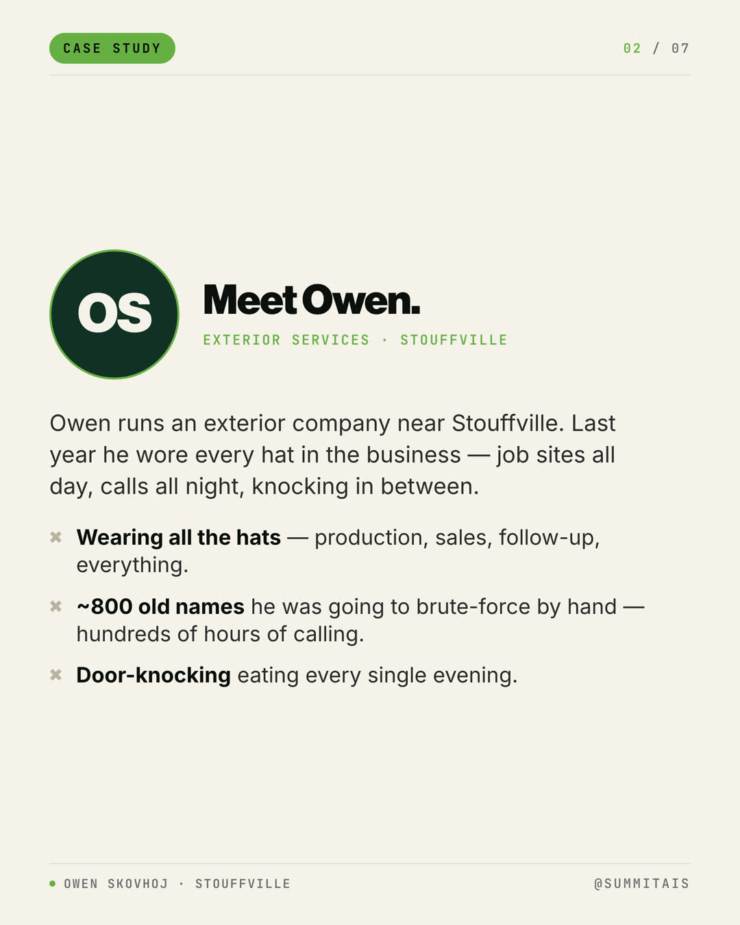 Owen case study slide 2 of 7