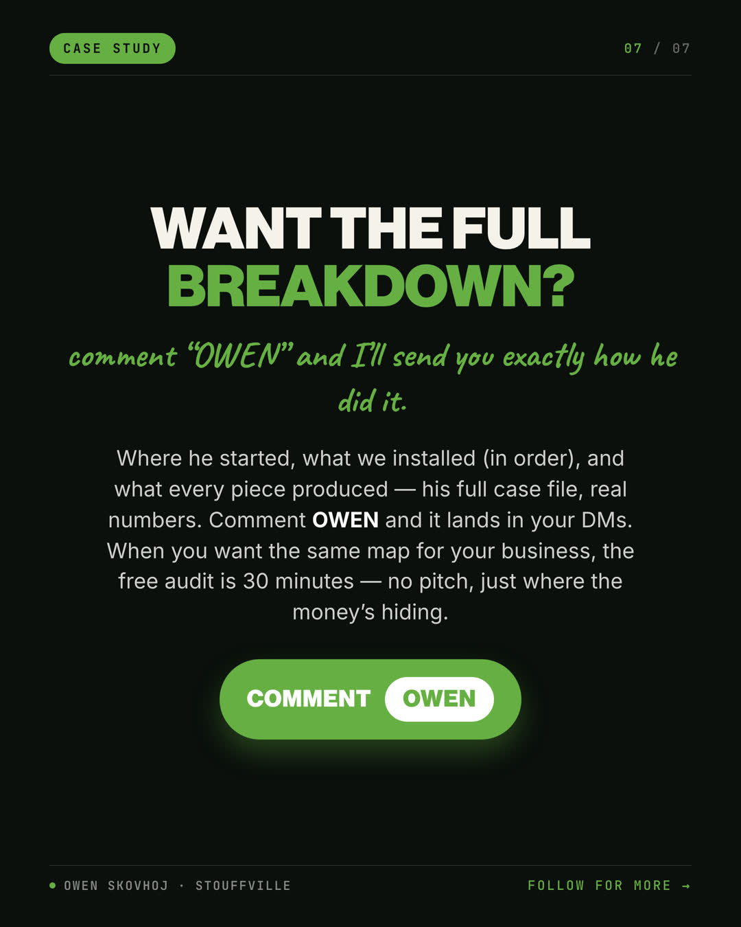 Owen case study slide 7 of 7