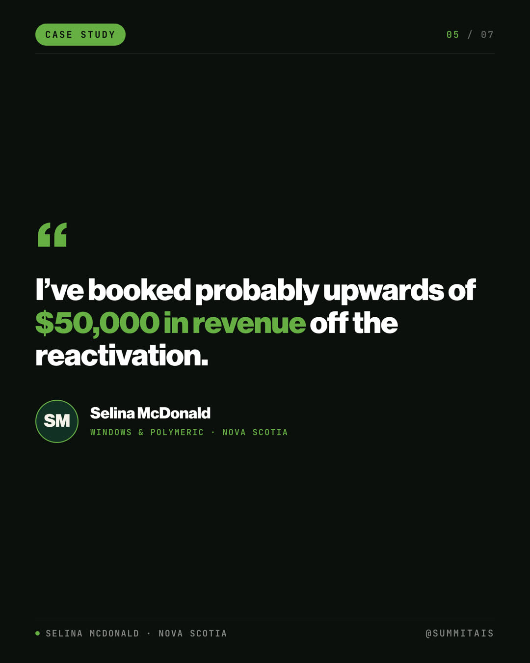Selina case study slide 5 of 7